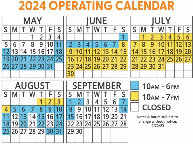 splash country operating calendar 2024