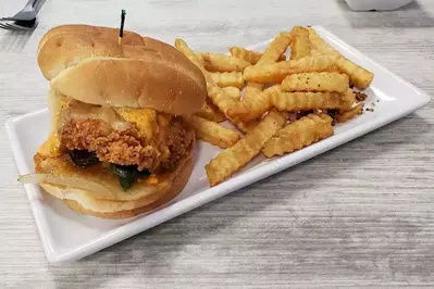 cookie dough monster hot chicken sandwich