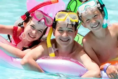 Kids in swimming pool