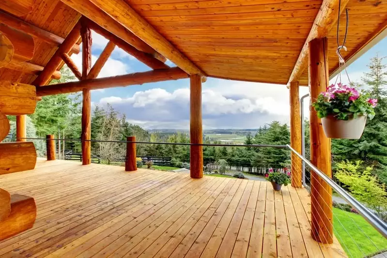 View from the porch of a Pigeon Forge cabin