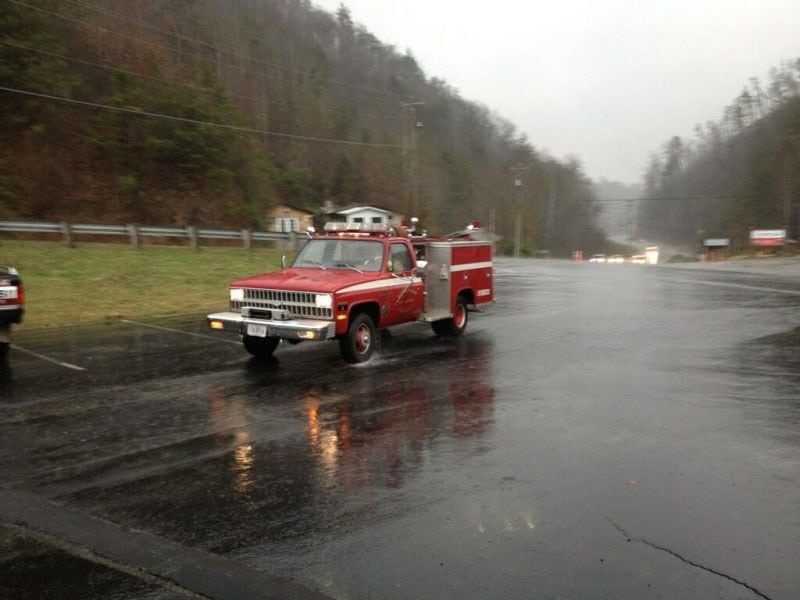 Pigeon Fire Cabins on Fire in Pigeon TN