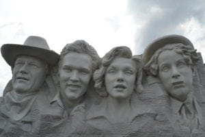 A Mount Rushmore of celebrities at the Hollywood Wax Museum in Pigeon Forge.