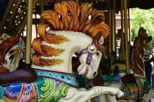 horse on the carousel at dollywood