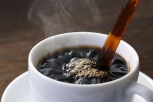hot black coffee
