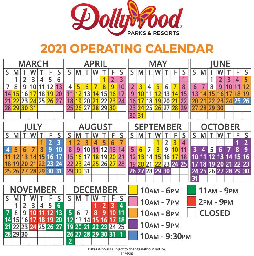 Dollywood Schedule 2021 and Definitive Guide Dates, Hours, Rides