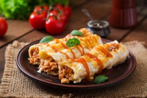 enchiladas with red sauce