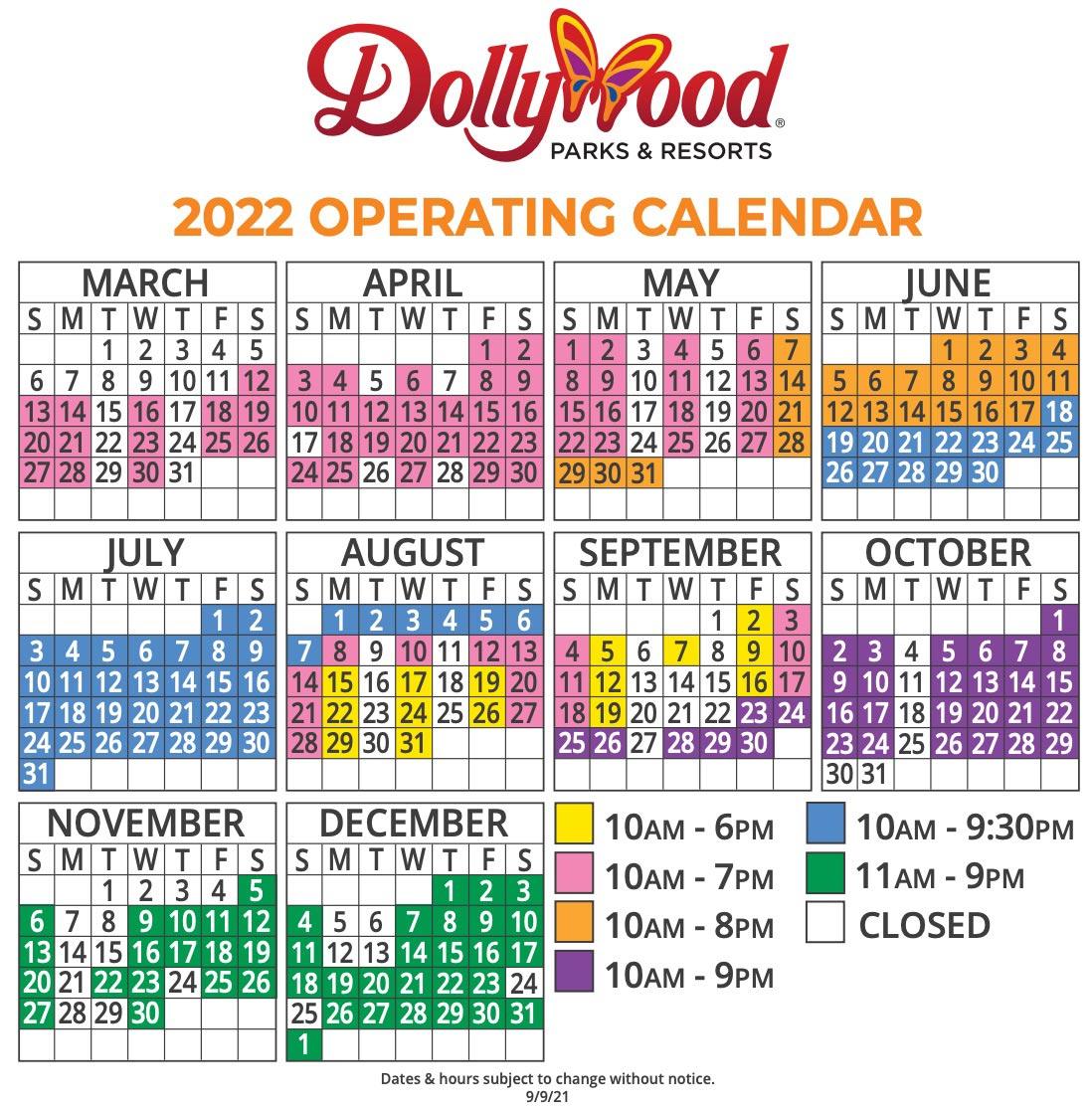 Dollywood Schedule 2022 and Guide | Dates, Hours, Rides, Shows, etc