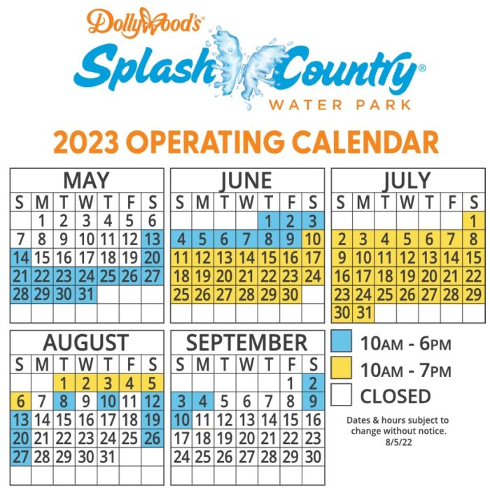 Dollywood Splash Country Hours & Tickets